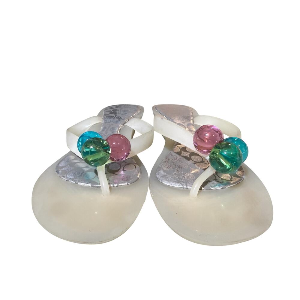Coach Madlena Jelly Pom Pom Y2k Sandal Women size 7.5 - Picture 2 of 6